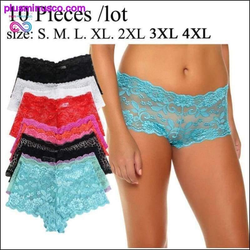 10 pcs/pack Sexy, Transparent, Lace Panties at - plusminusco.com