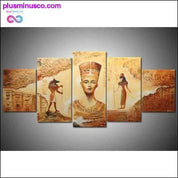 5 Piece Canvas Art Egyptian Oil Painting - plusminusco.com