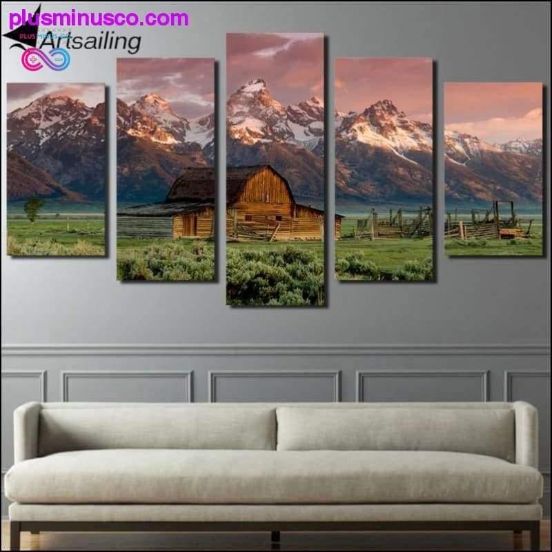 5 Piece Paintings Home Wall Decoration Accessories - HD - plusminusco.com