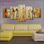 5pcs Abstract Ancient Egyptian Decorative Oil painting On - plusminusco.com