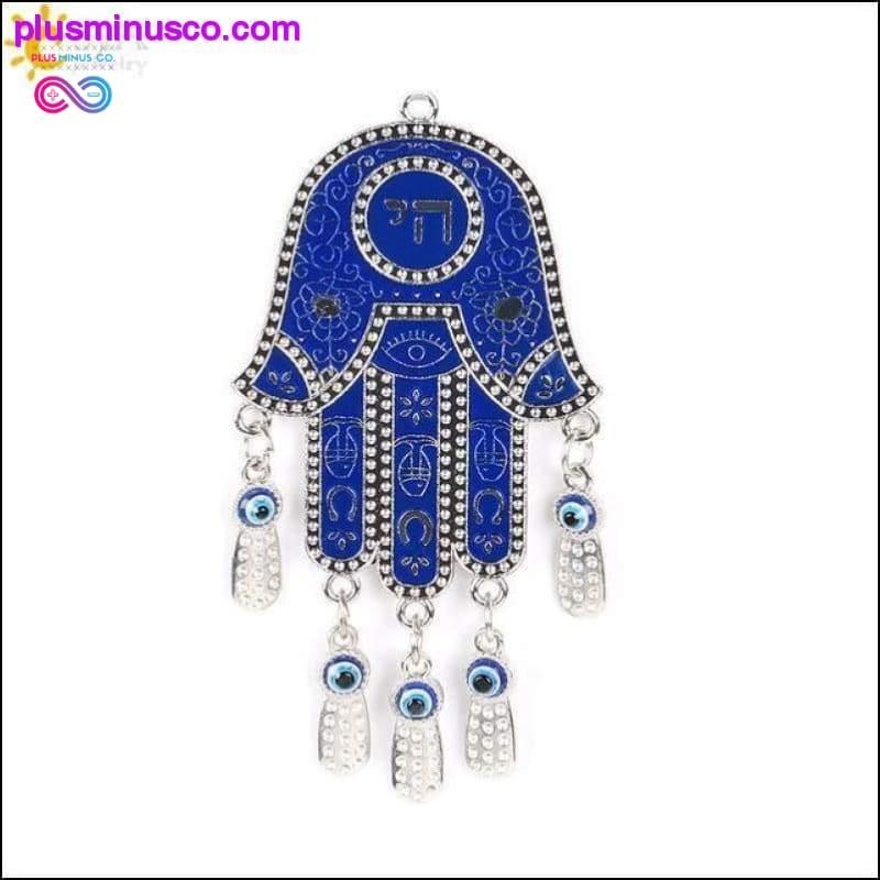 Fatima Hamsa Hand Pendants Turkey Blue Evil Eye Beads Chai - plusminusco.com