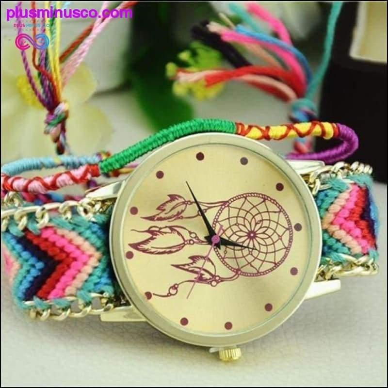 Handmade Dreamcatcher Friendship Bracelet Watch - plusminusco.com