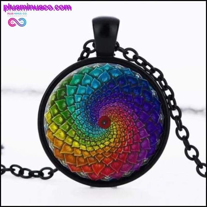 Handmade Rainbow Fibonacci Necklace - plusminusco.com