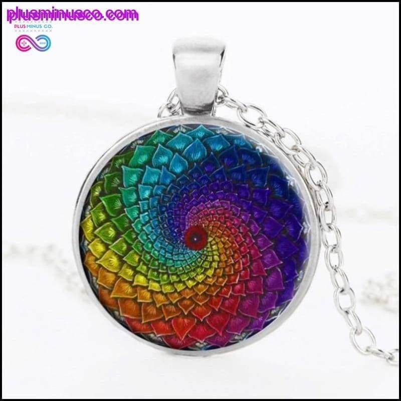 Handmade Rainbow Fibonacci Necklace - plusminusco.com