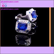 Luxury Blue Stone Square Cufflinks for Men - plusminusco.com