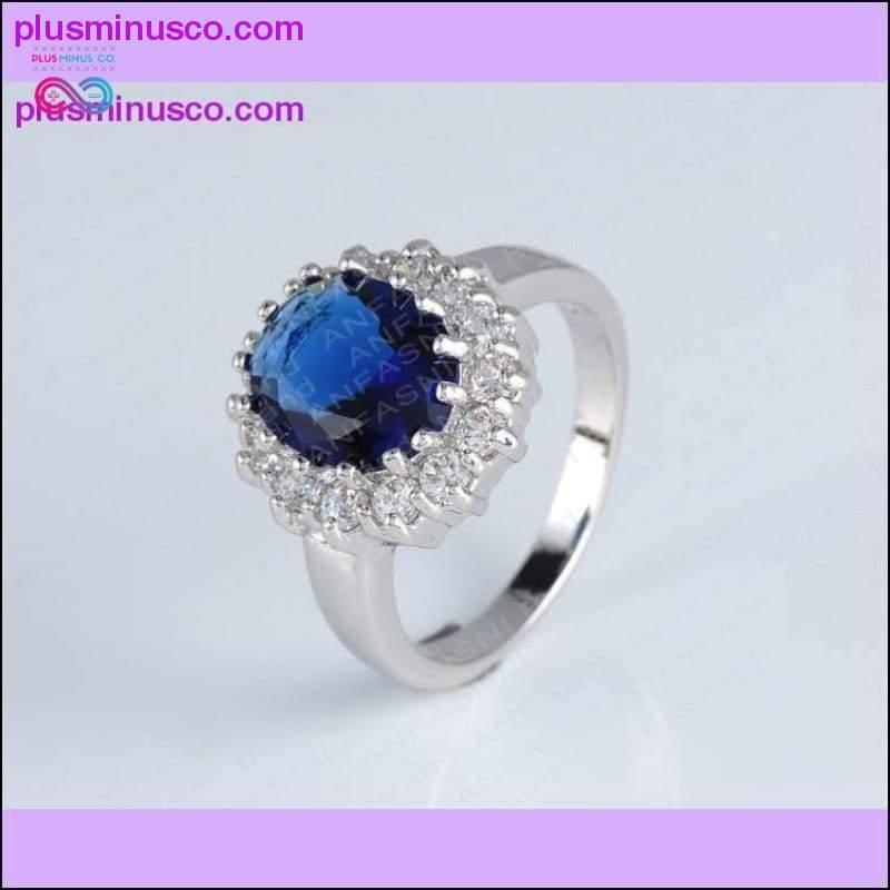 Luxury Engagement Ring with Silver Color Crystal - plusminusco.com