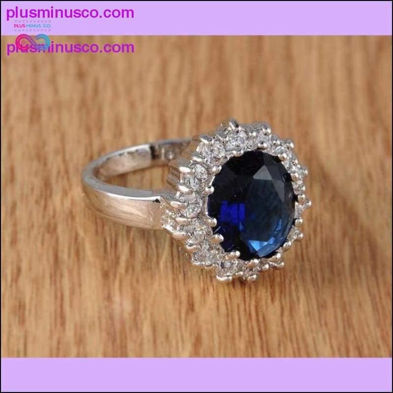 Luxury Engagement Ring with Silver Color Crystal - plusminusco.com