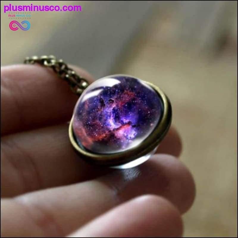 Nebula Galaxy Double Sided Pendant Necklace || - plusminusco.com