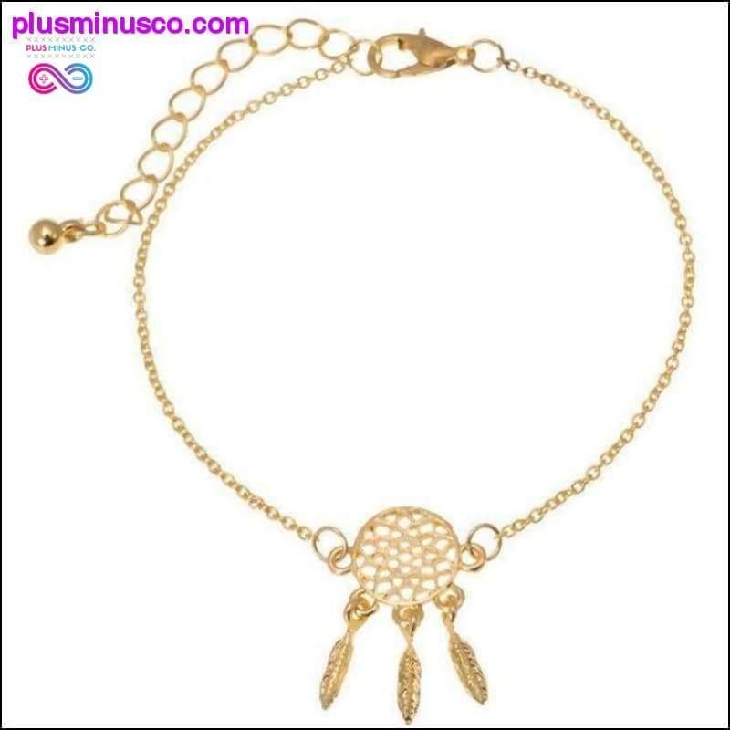 Gold Color Dreamcatcher Charm Bracelets For - plusminusco.com