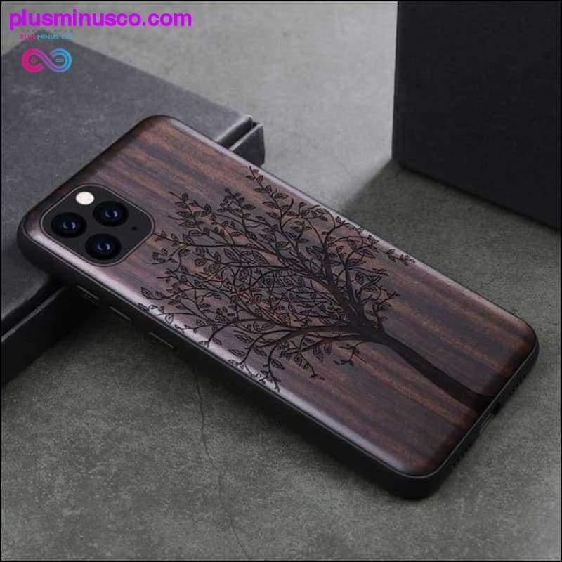 Skull Black Ebony Wood Phone Case for iPhone 11 Flower - plusminusco.com