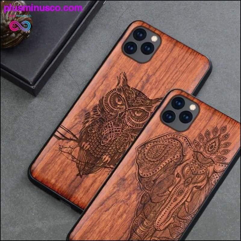 Slim Wood Back Cover TPU iPhone 11 Case || PlusMinusco.com - plusminusco.com