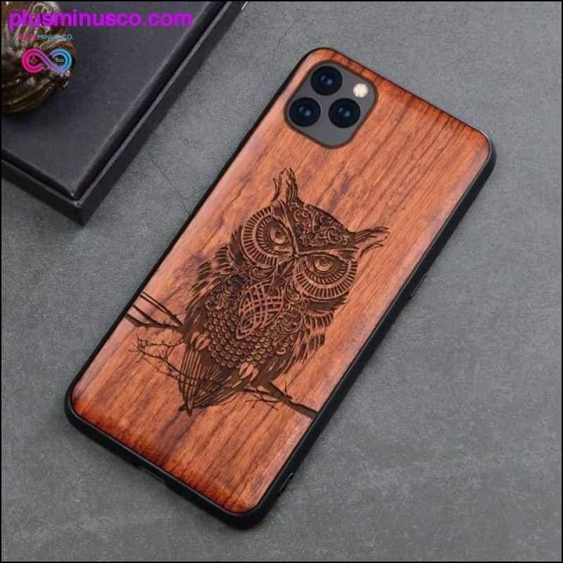 Slim Wood Back Cover TPU iPhone 11 Case || PlusMinusco.com - plusminusco.com