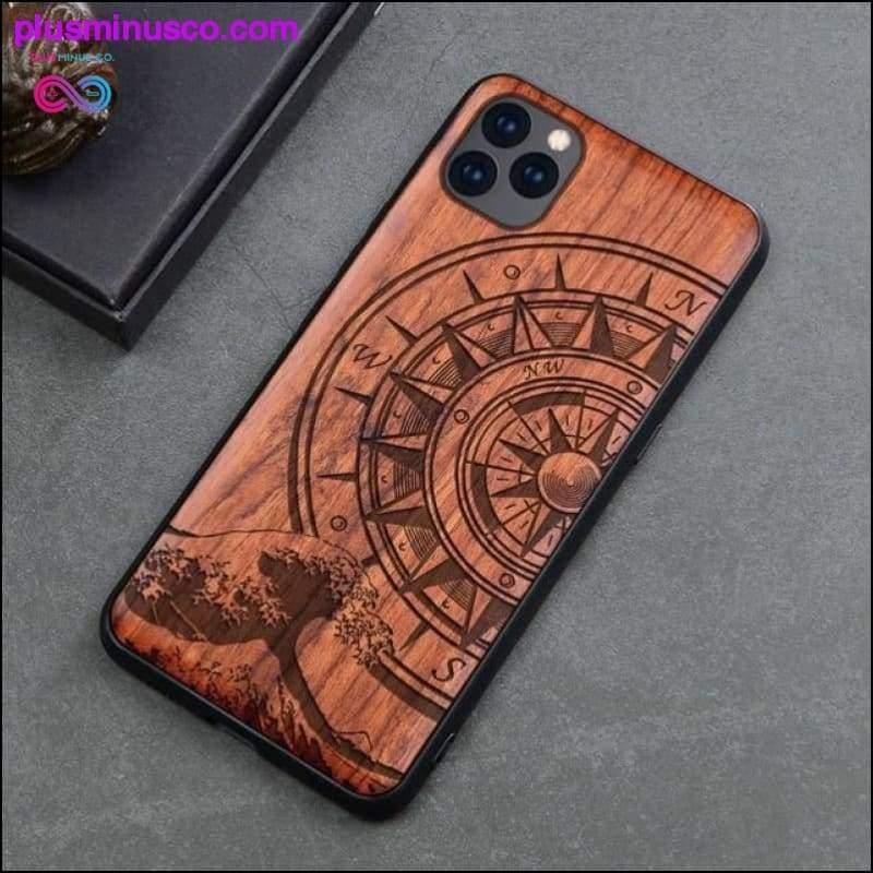 Slim Wood Back Cover TPU iPhone 11 Case || PlusMinusco.com - plusminusco.com