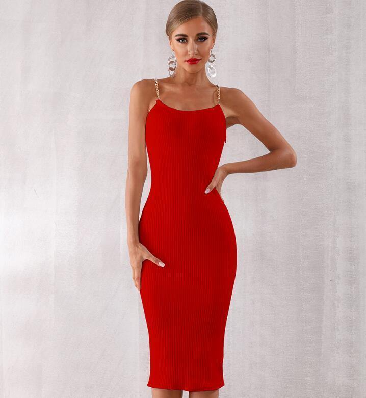 Summer Women Bodycon Bandage Dress Sexy Chain Spaghetti Strap Club Dre plusminusco.com Summer Women Bodycon Bandage Dress Sexy Chain Spaghetti Strap Club Dre plusminusco.com