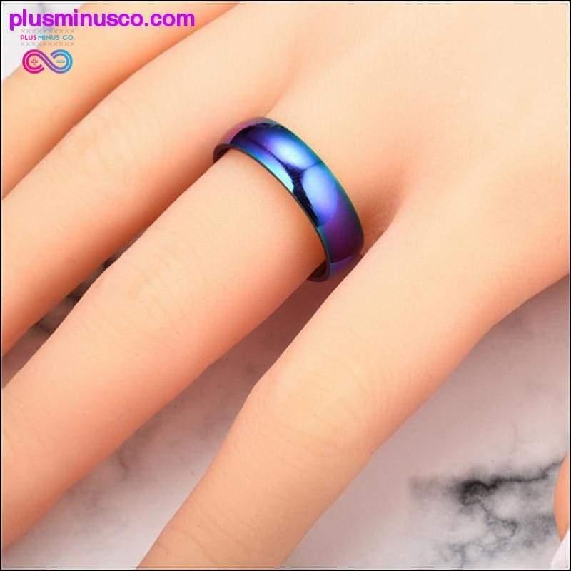 Unisex Rainbow Ring Titanium Steel - plusminusco.com