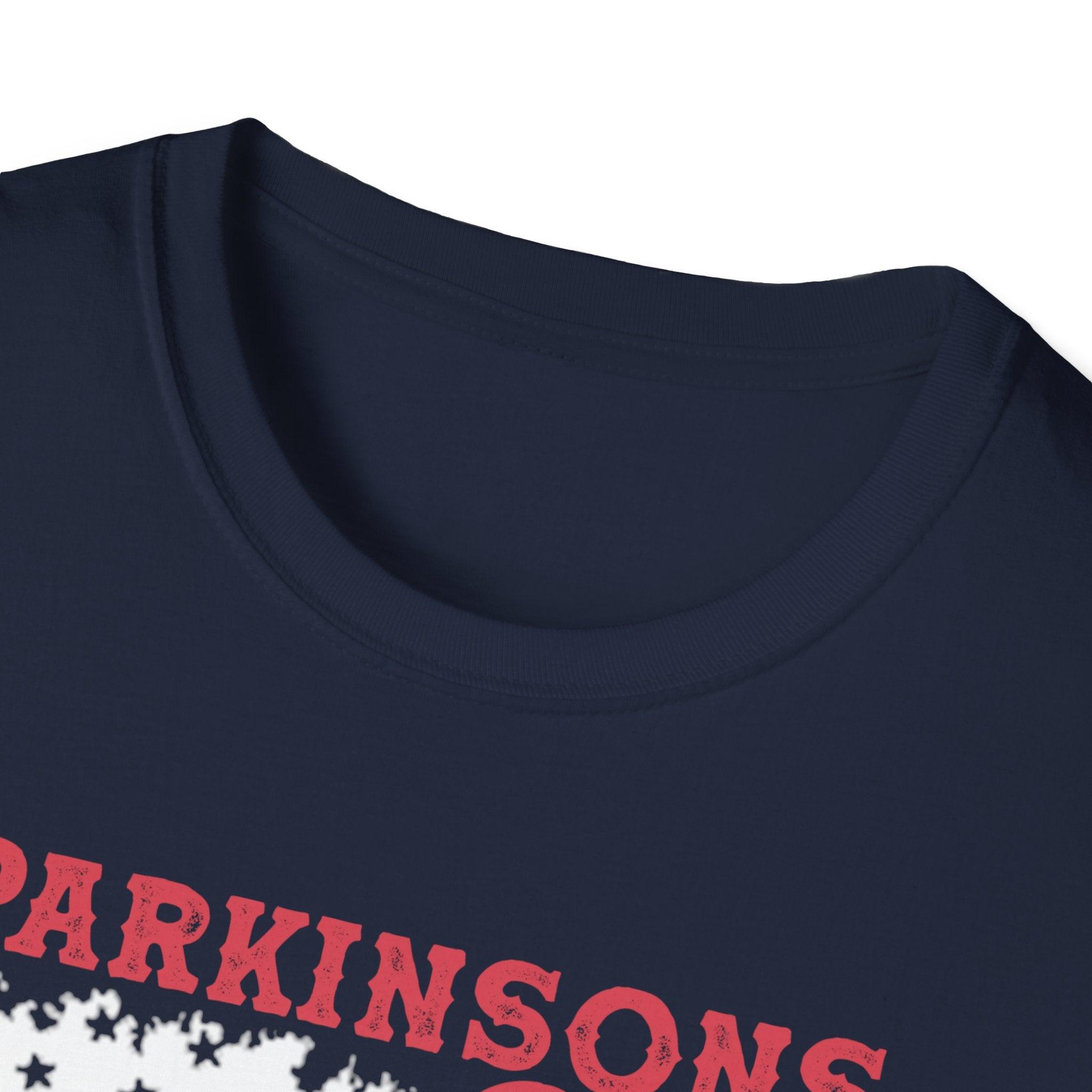 Parkinson's Awareness American Flag T-Shirts, Parkinson's Disease Awareness ,Parkinson's Awareness Gift Warrior, Parkinson's Silver Ribbon Cotton, Crew neck, DTG, Men's Clothing, Regular fit, T-shirts, Women's Clothing - plusminusco.com