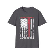 Parkinson's Awareness American Flag T-Shirts, Parkinson's Disease Awareness ,Parkinson's Awareness Gift Warrior, Parkinson's Silver Ribbon Cotton, Crew neck, DTG, Men's Clothing, Regular fit, T-shirts, Women's Clothing - plusminusco.com