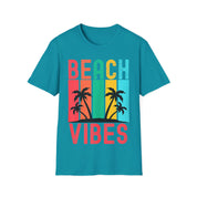 Beach Vibes Rétro Vintage Coucher de Soleil Palmiers Été Débardeur T-shirt - plusminusco.com