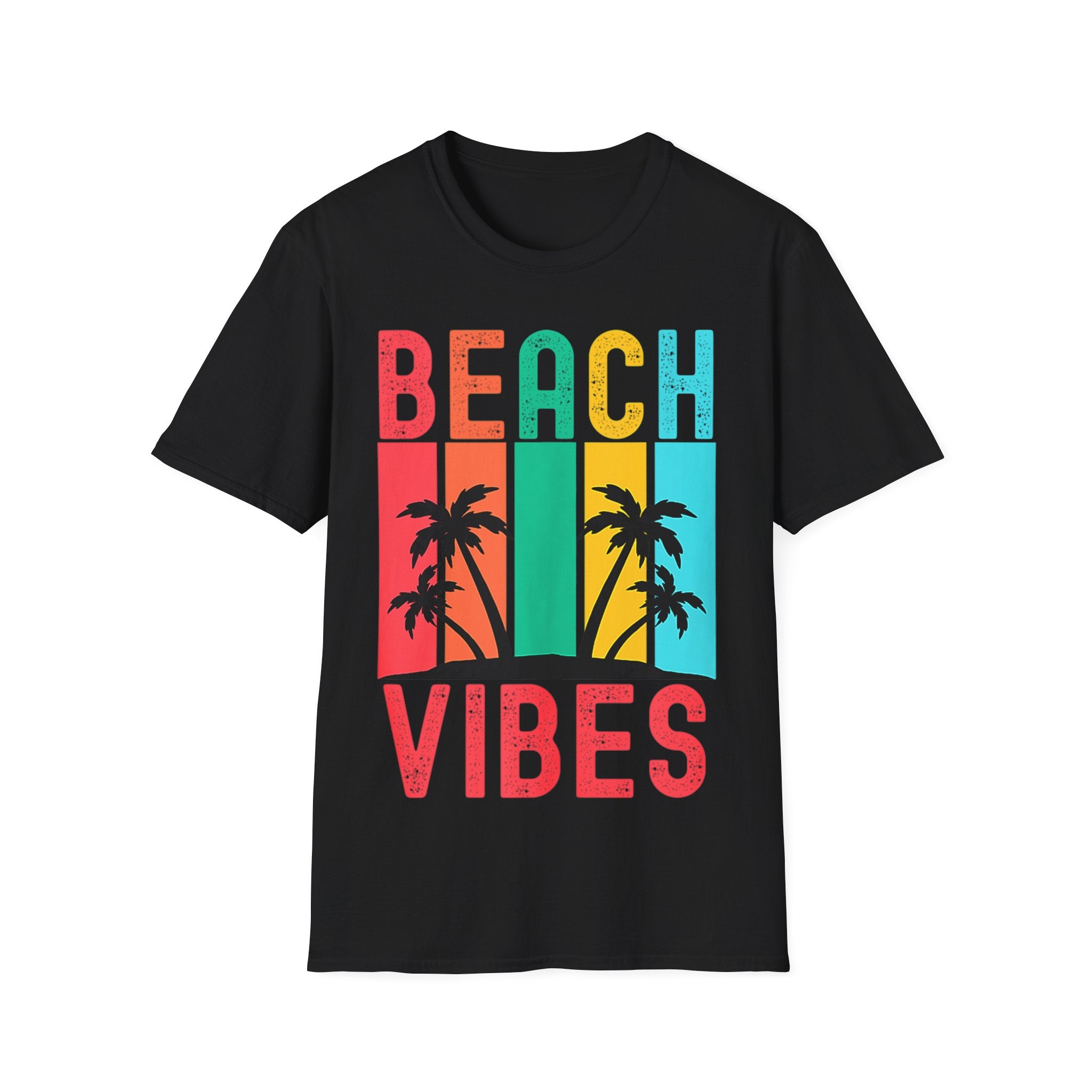 Beach Vibes Retro Vintage Sunset Palm Trees Camiseta sin mangas de verano - plusminusco.com