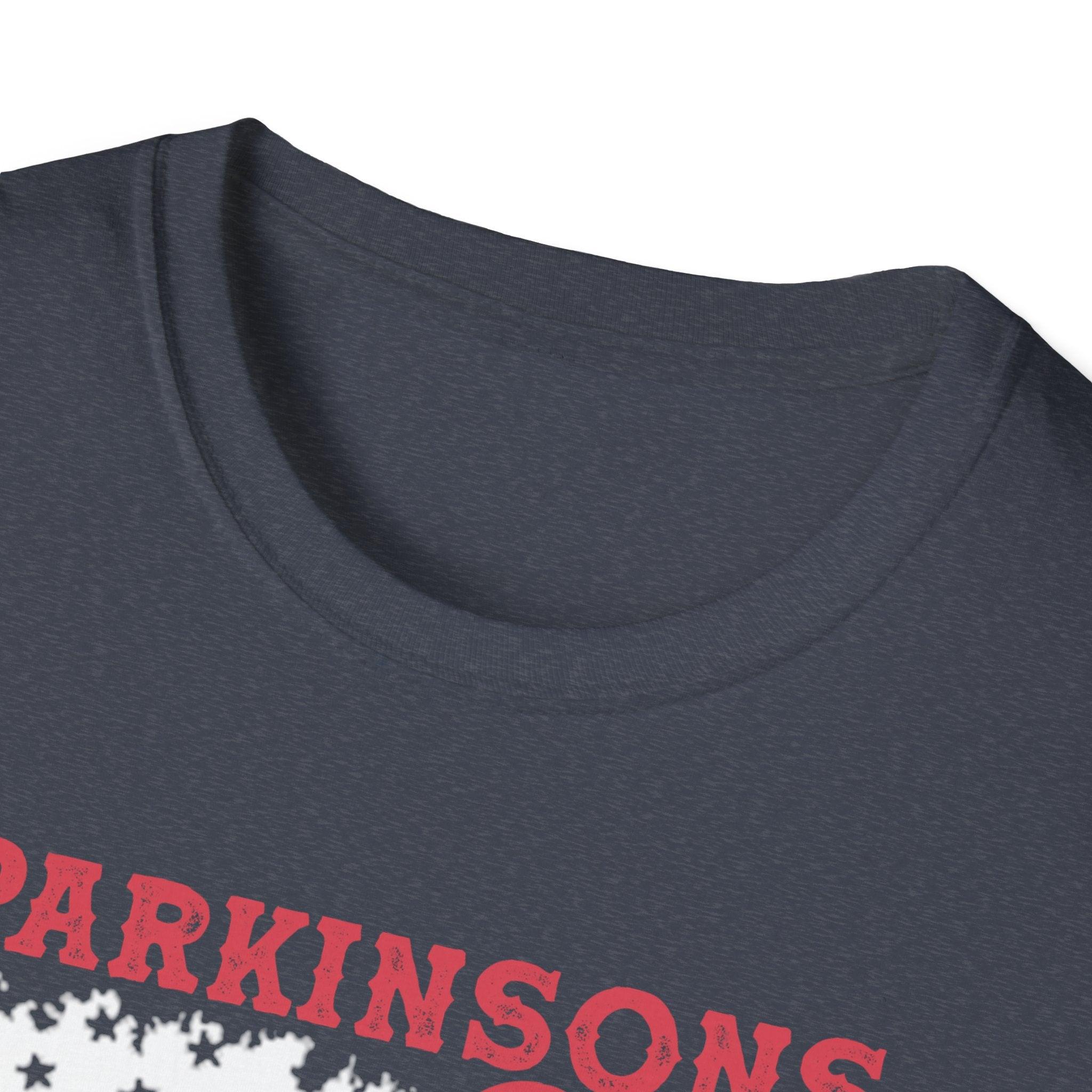 Parkinson's Awareness American Flag T-Shirts, Parkinson's Disease Awareness ,Parkinson's Awareness Gift Warrior, Parkinson's Silver Ribbon Cotton, Crew neck, DTG, Men's Clothing, Regular fit, T-shirts, Women's Clothing - plusminusco.com