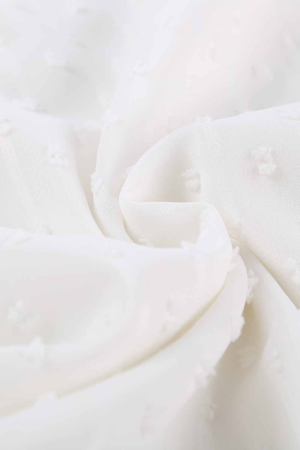 White Crochet V Neck Textured Tank Top