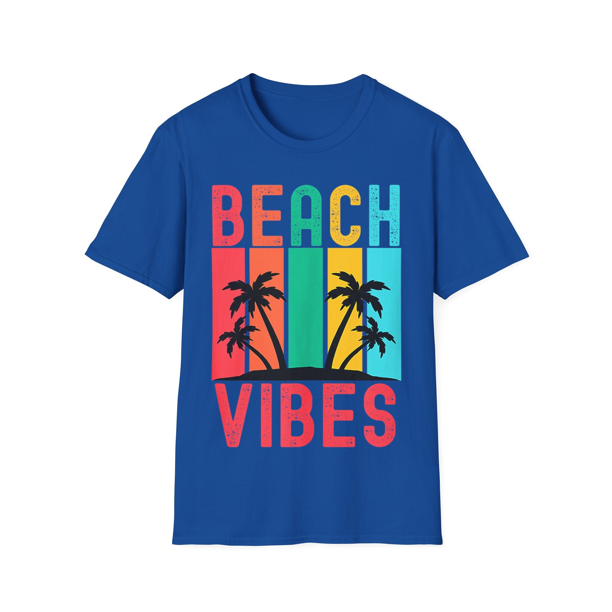 Beach Vibes 레트로 빈티지 선셋 야자수 여름 탱크탑 티셔츠 - plusminusco.com