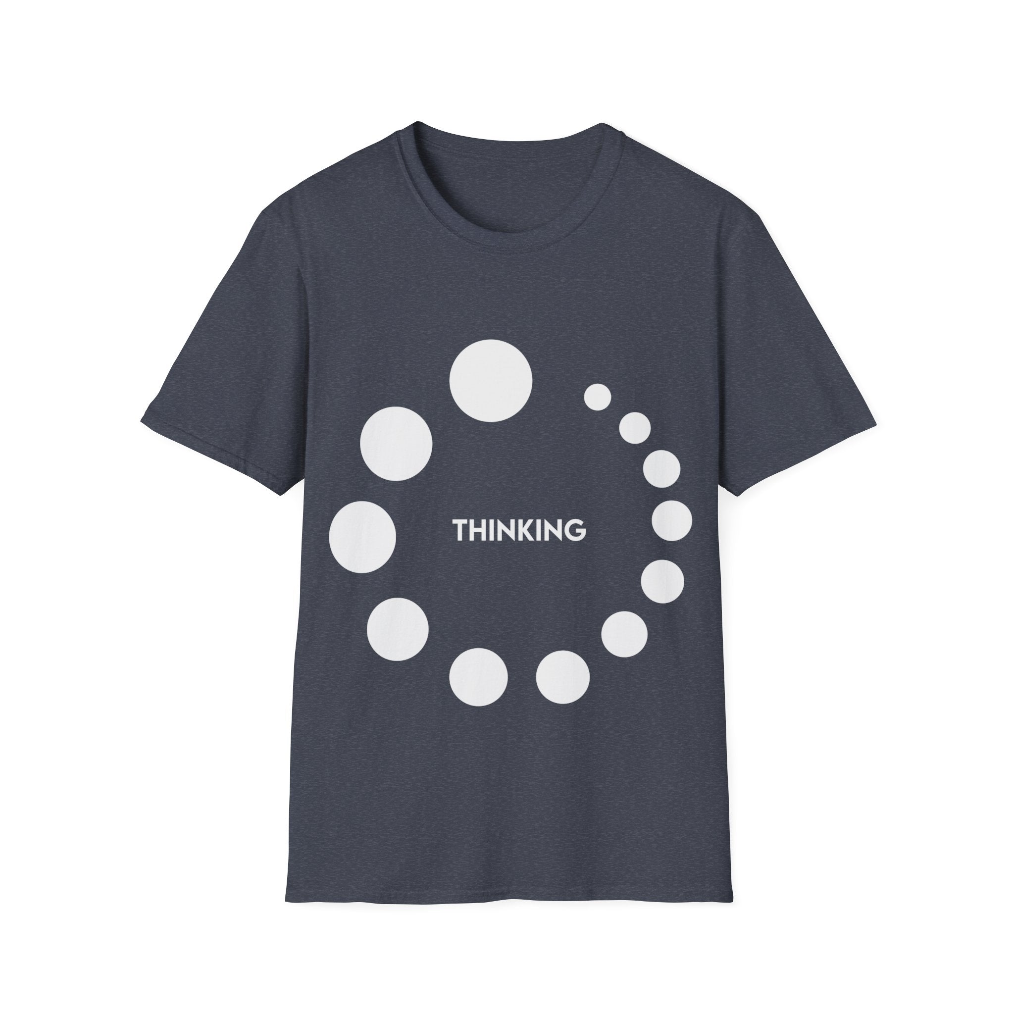Domāšana vai pārdomāšana unisex mīkstā stila T-krekls - plusminusco.com