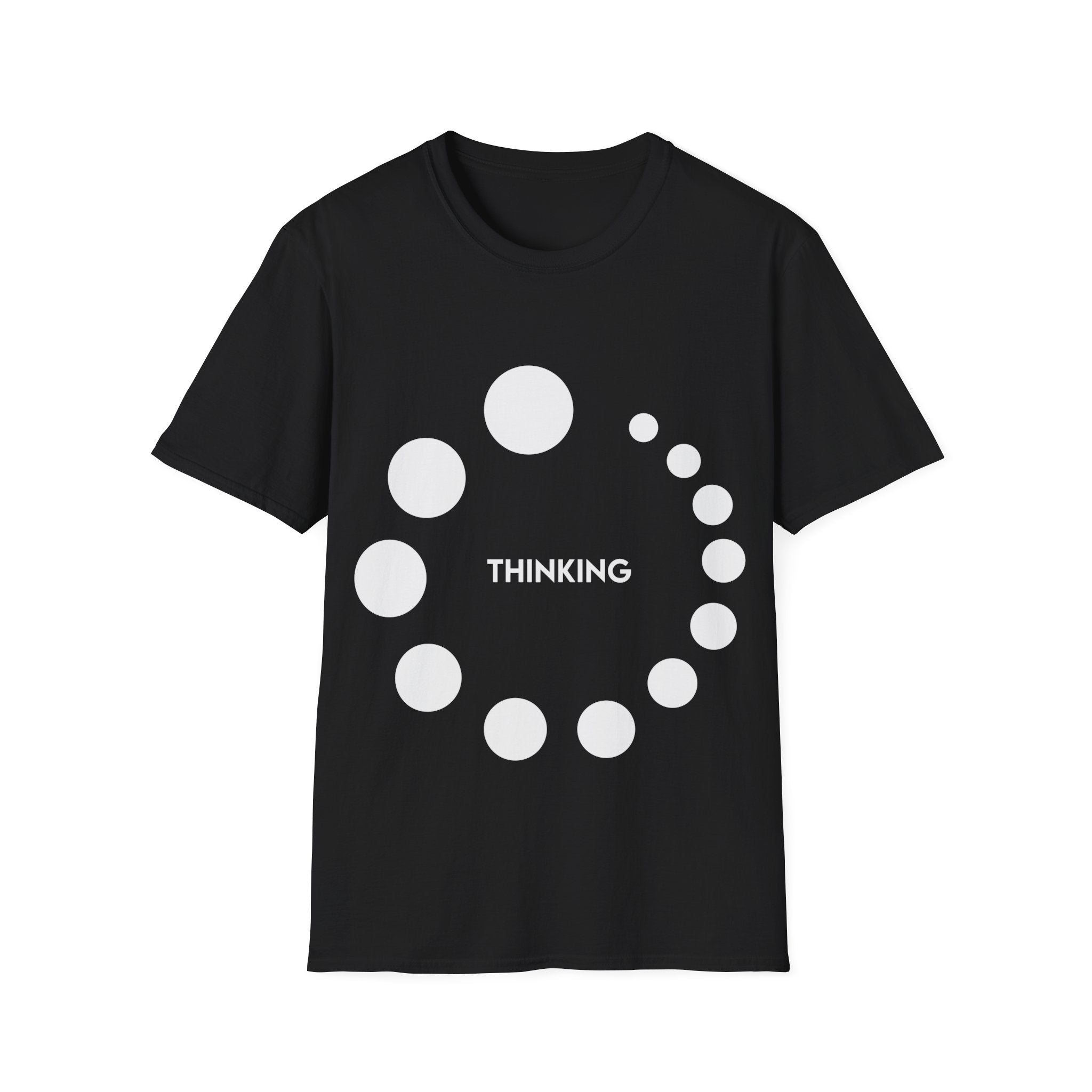 Футболка унисекс «Thinking or Overthinking Softstyle» - plusminusco.com