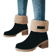 Женская обувь Снегоступы Женские зимние туфли из флока Теплые ботинки из флока Снежные сапоги Martinas