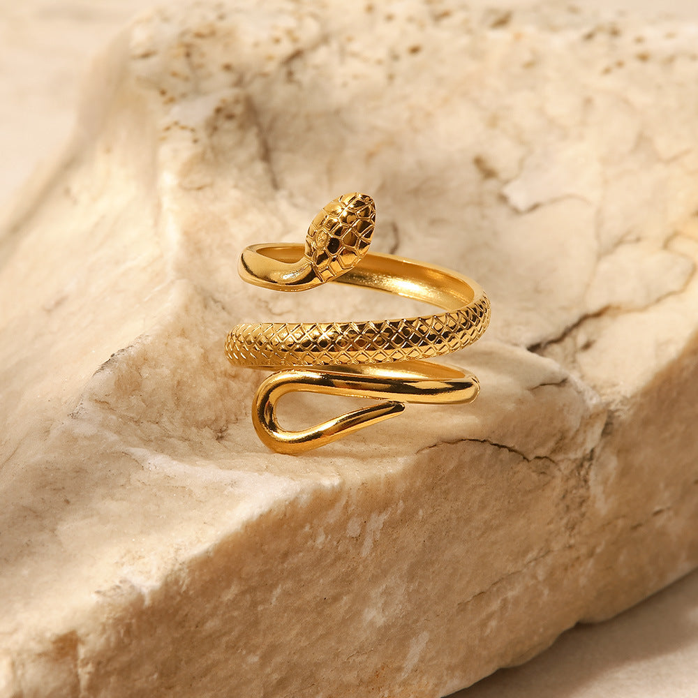 Retro style ring snake shaped ring women's ring fashionable temperament bracelet