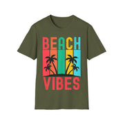 Beach Vibes レトロ ヴィンテージ サンセット ヤシの木 サマー タンク トップ T シャツ - plusminusco.com