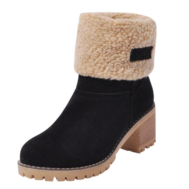 Жіноче взуття Снігові чоботи Жіноче зимове взуття з флоку Теплі черевики з флоку Снігові чоботи Martinas