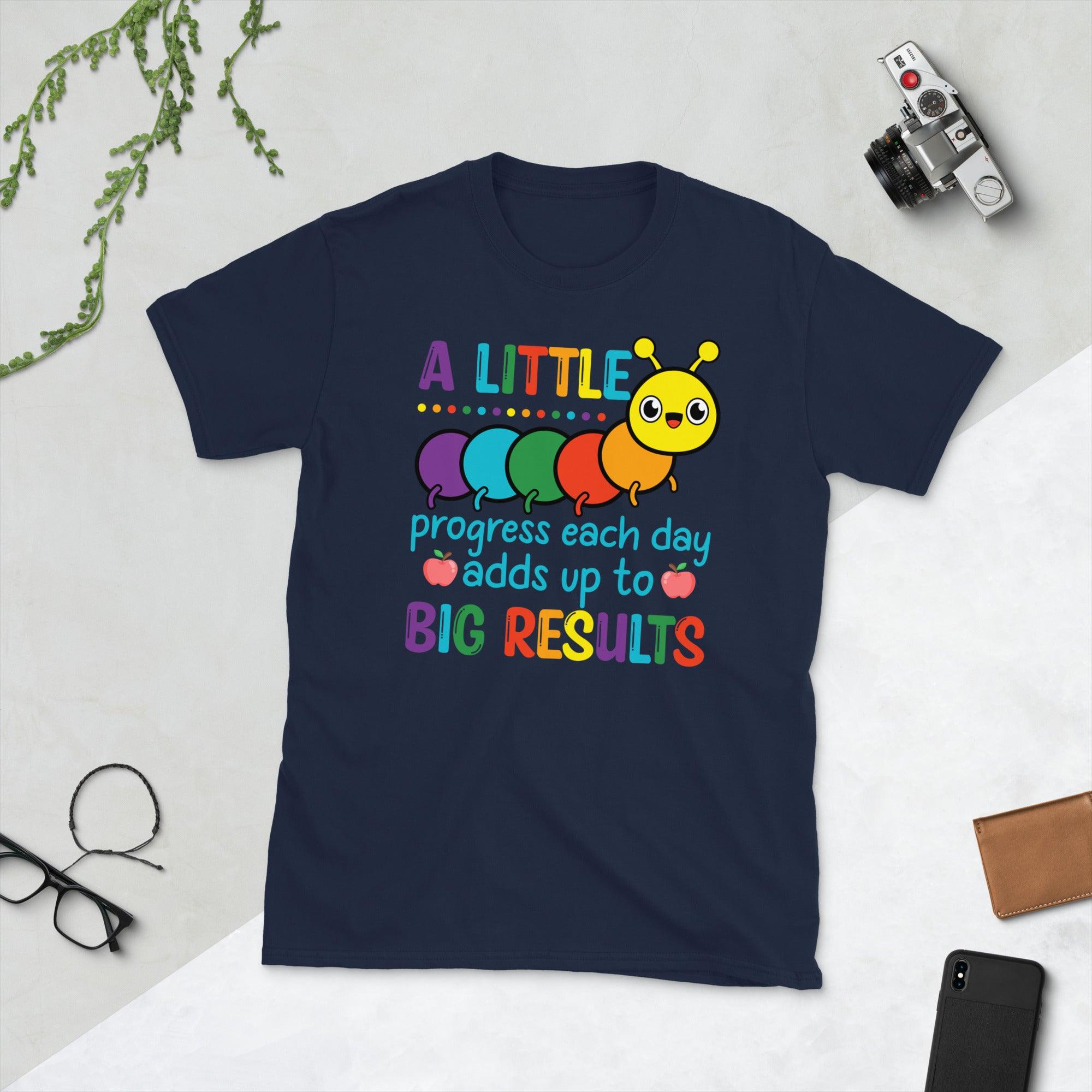 A little progess each day add up to its a beautiful day for learning Unisex Tee - plusminusco.com