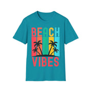 Beach Vibes Retro Vintage Sunset Palm Trees Summer Tank Top T-shirt Cotton, Crew neck, DTG, Men's Clothing, Regular fit, T-shirts, Women's Clothing - plusminusco.com