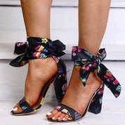 Fashion Open Toe Block Heel Sandals Women's Summer Strap Tee, tees - plusminusco.com