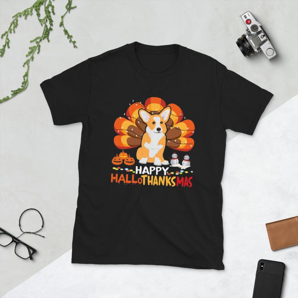 Camiseta unissex feliz hallothanksmas - plusminusco.com