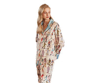 Buz ipek pijama kadın üst düzey ins tarzı yaka ilkbahar ve sonbahar uzun kollu ev giyimi - plusminusco.com
