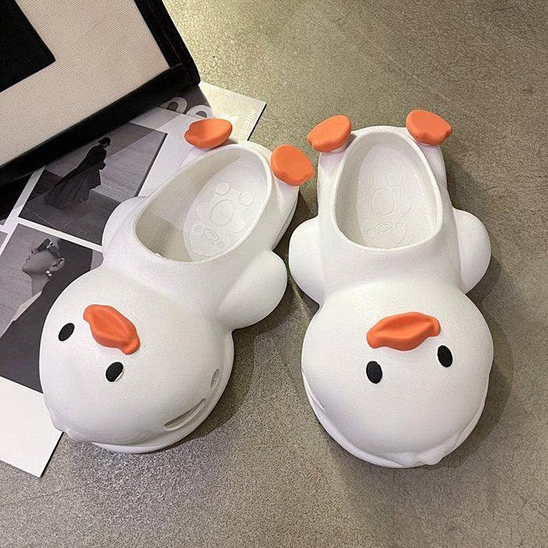 Duck Racing Sandals Internet Celebrity Cheering Duck Inspired Trendy Comfortable Slip-on S ...
