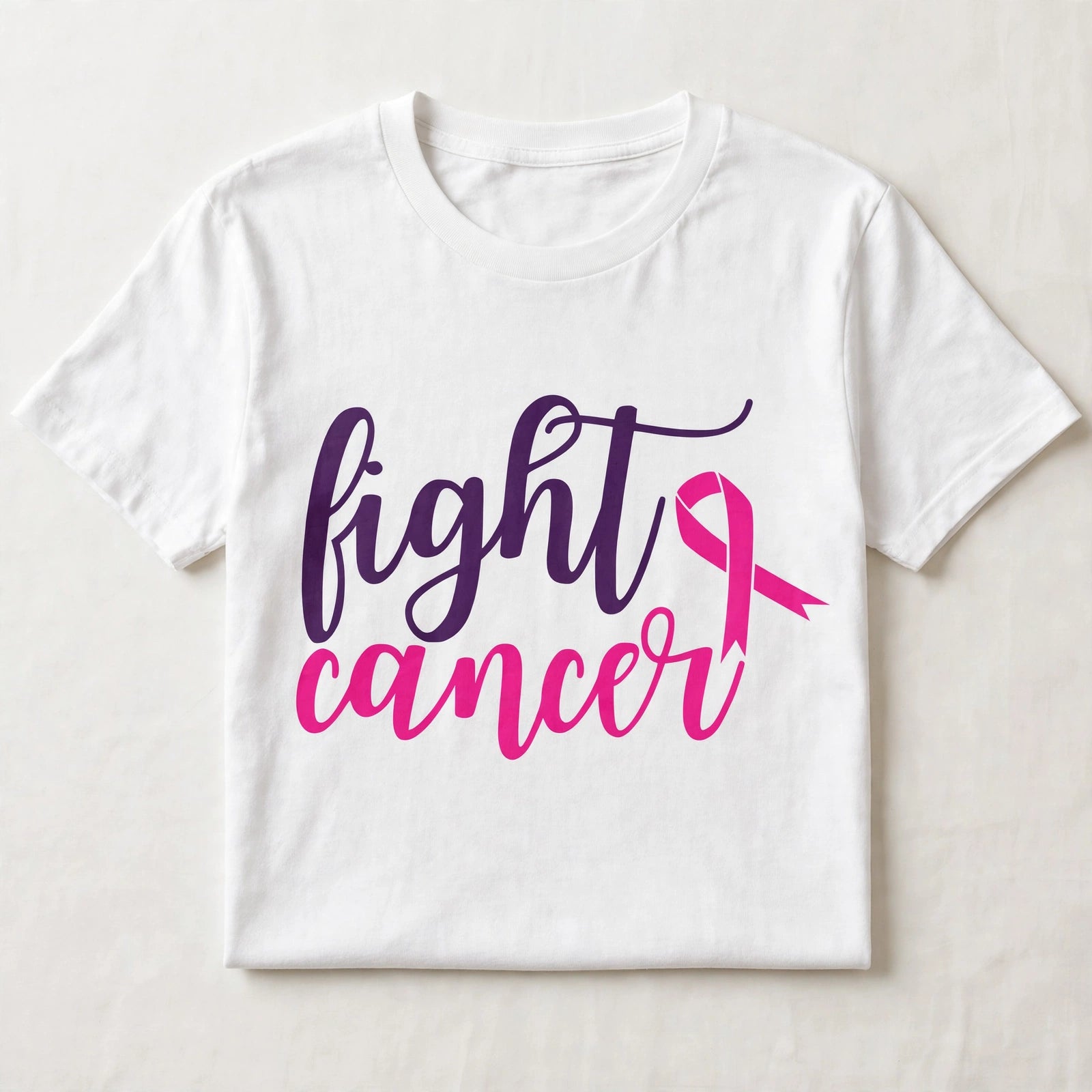 Fight Cancer breast cancer awareness t-shirt on white