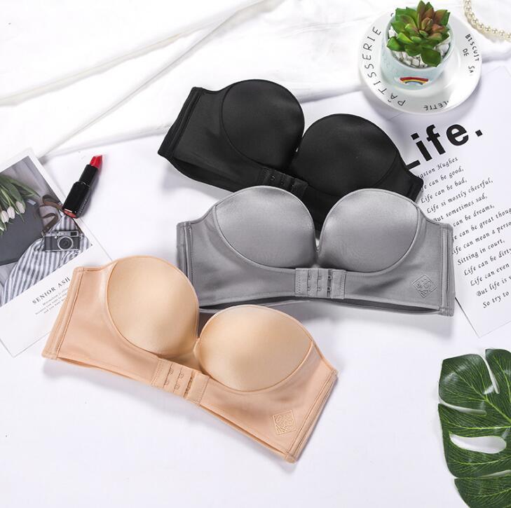 Push Up Bra Padded Party Wedding Bras Invisible Bra Strapless Bralette Cup - plusminusco.com
