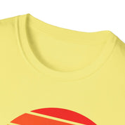 Retro Beach Summer Vibe Sunset And Palm Trees Unisex Softstyle T-Shirt Cotton, Crew neck, DTG, Men's Clothing, Regular fit, T-shirts, Women's Clothing - plusminusco.com