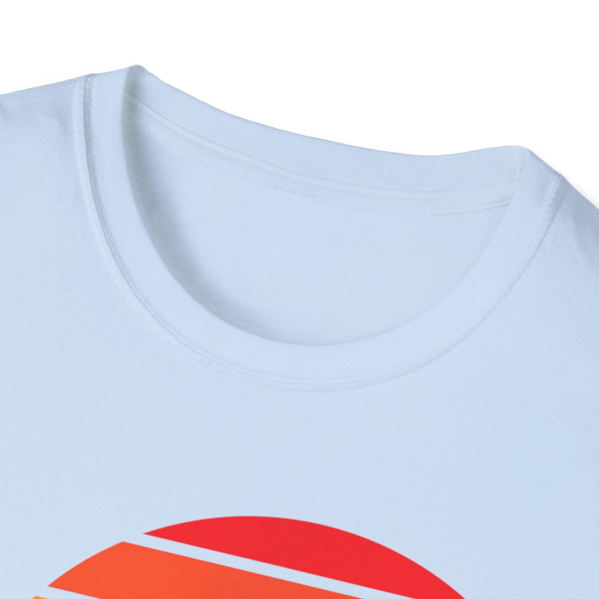 Retro Beach Summer Vibe Sunset And Palm Trees Unisex Softstyle T-Shirt Cotton, Crew neck, DTG, Men's Clothing, Regular fit, T-shirts, Women's Clothing - plusminusco.com