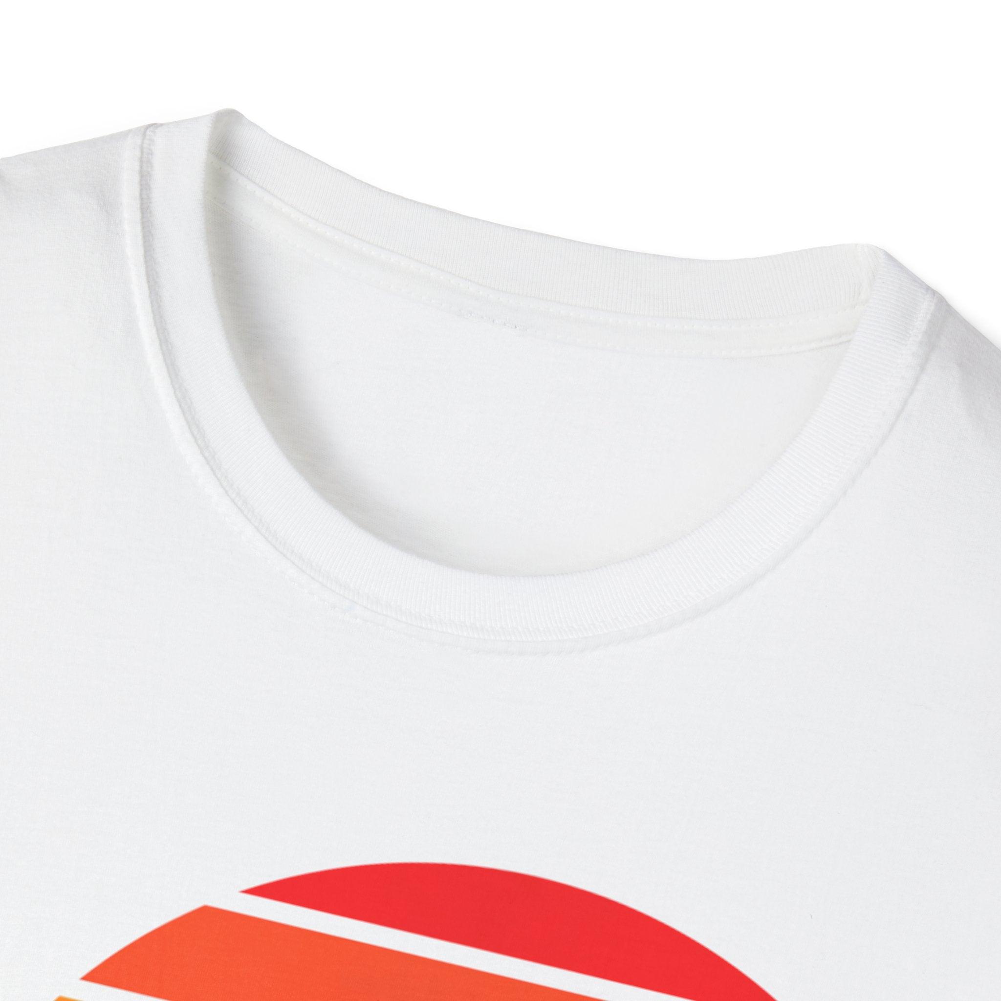 Retro Beach Summer Vibe Sunset And Palm Trees Unisex Softstyle T-Shirt Cotton, Crew neck, DTG, Men's Clothing, Regular fit, T-shirts, Women's Clothing - plusminusco.com