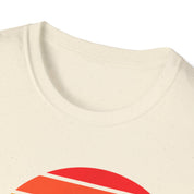 Retro Beach Summer Vibe Sunset And Palm Trees Unisex Softstyle T-Shirt Cotton, Crew neck, DTG, Men's Clothing, Regular fit, T-shirts, Women's Clothing - plusminusco.com