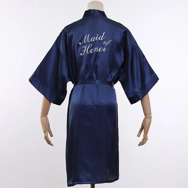 Сватбена рокля за шаферка на булката Секси дамски халат Нощница Къси спални дрехи Ежедневно кимоно на цветя Geisha ML XL - plusminusco.com