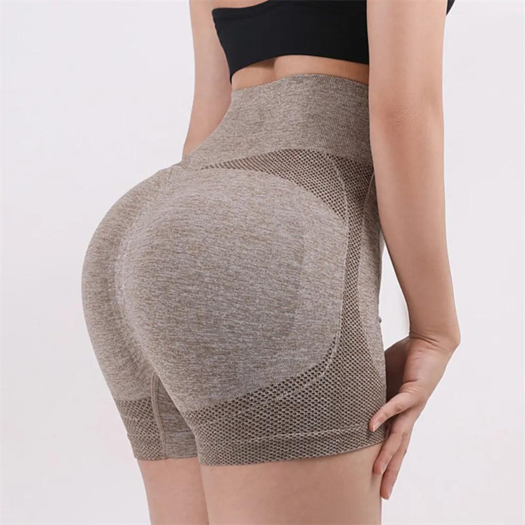 Women Yoga Shorts High Waist Workout Shorts Fitness Yoga Lift Butt Fitness Ladies Yoga Gym Running Short Pants Sportswear - plusminusco.com