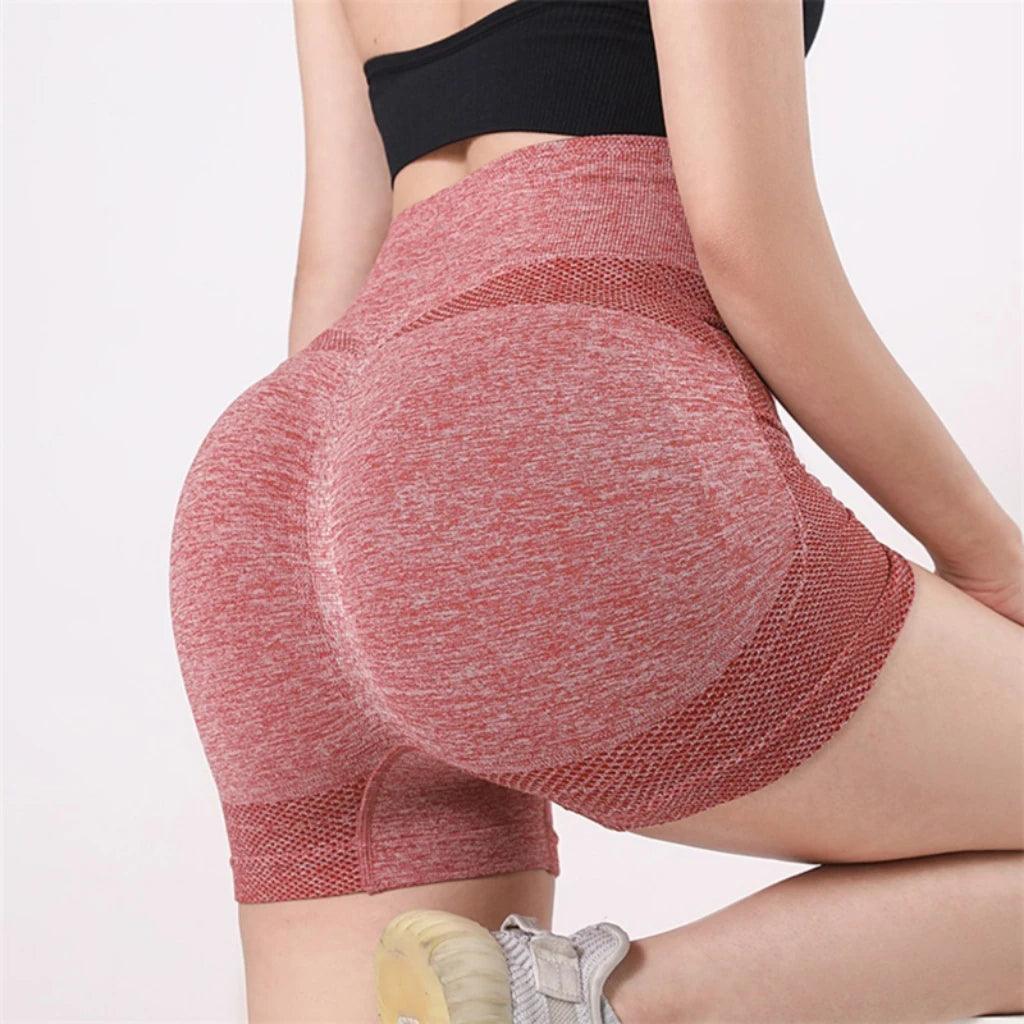 Women Yoga Shorts High Waist Workout Shorts Fitness Yoga Lift Butt Fitness Ladies Yoga Gym Running Short Pants Sportswear - plusminusco.com