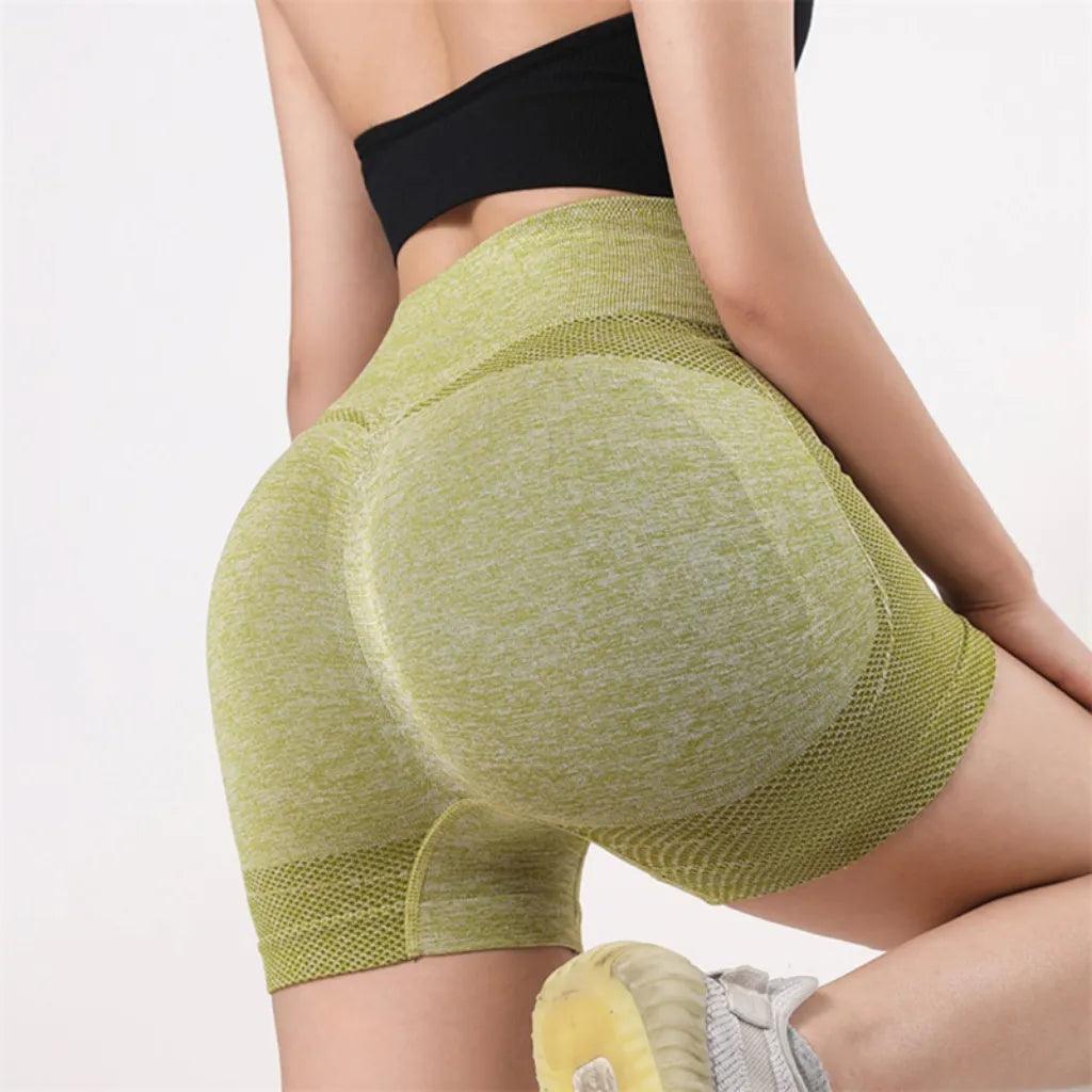 Women Yoga Shorts High Waist Workout Shorts Fitness Yoga Lift Butt Fitness Ladies Yoga Gym Running Short Pants Sportswear - plusminusco.com