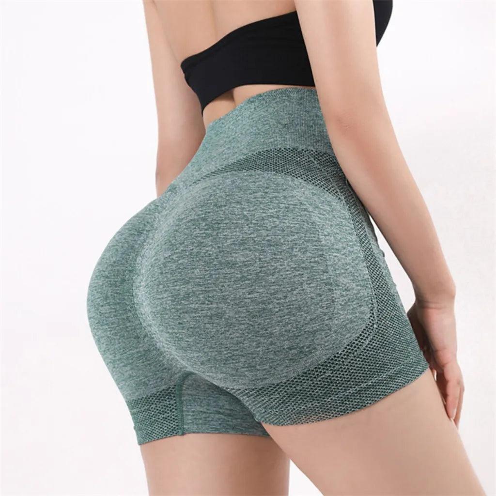 Women Yoga Shorts High Waist Workout Shorts Fitness Yoga Lift Butt Fitness Ladies Yoga Gym Running Short Pants Sportswear - plusminusco.com