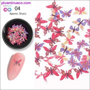 1 коробка, 50 шт., барвисті метелики для нігтів, блискучі блискітки - plusminusco.com